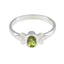 Peridot Solitaire Japanese 925 Sterling Silver Green Gemstones Dainty Contemporary Ring Jewellery