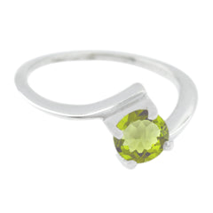 Peridot Solitaire Japanese 92.5 Silver Green Gems Delicate Graceful Ring Jewellery