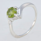 Peridot Solitaire Japanese 92.5 Silver Green Gems Delicate Graceful Ring Jewellery
