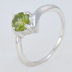 Peridot Solitaire Japanese 92.5 Silver Green Gems Delicate Graceful Ring Jewellery
