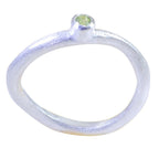 Peridot Solitaire Korean 92.5 Silver Green Gems Delicate Sophisticated Ring Jewellery