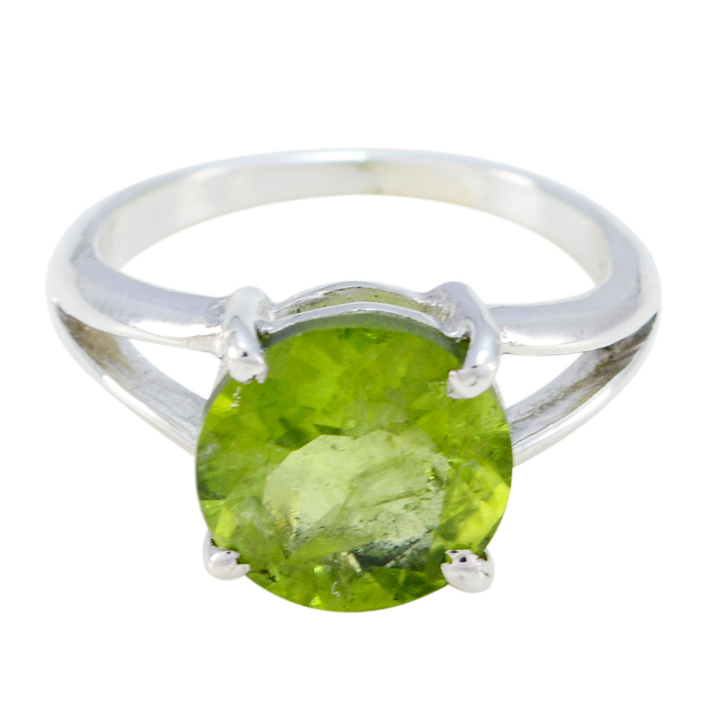 Peridot Solitaire American Silver Green Gems Whisper thin Fairytale Ring Jewelry