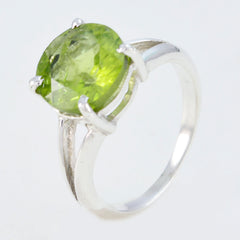 Peridot Solitaire American Silver Green Gems Whisper thin Fairytale Ring Jewelry