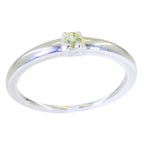 Peridot Solitaire Japanese Sterling Silver Green Gemstones Minimalist Feminine Ring Jewellery