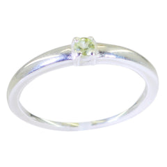 Peridot Solitaire Japanese Sterling Silver Green Gemstones Minimalist Feminine Ring Jewellery