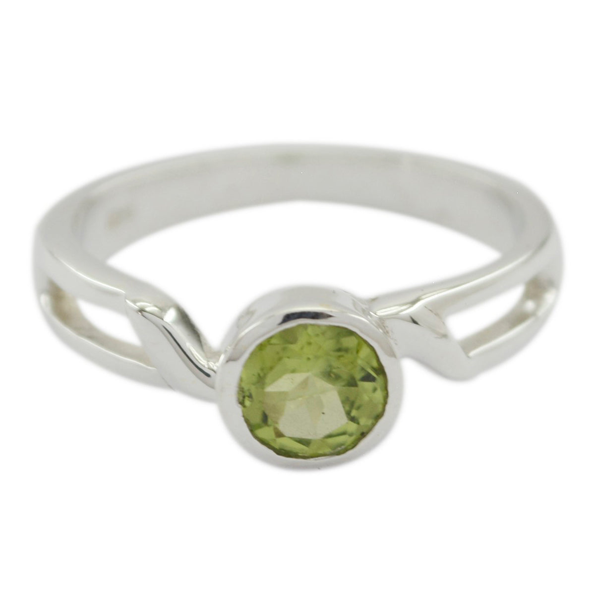 Peridot Solitaire Turkish 925 Silver Green Gemstone Whisper thin Graceful Ring Jewelry