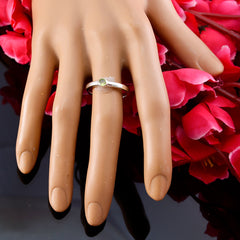 Peridot Solitaire Japanese 92.5 Silver Green Gems Delicate Sophisticated Ring Jewellery