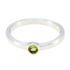 Peridot Solitaire Japanese 92.5 Silver Green Gems Delicate Sophisticated Ring Jewellery