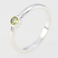 Peridot Solitaire Japanese 92.5 Silver Green Gems Delicate Sophisticated Ring Jewellery