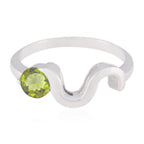 Peridot Solitaire Turkish 925 Sterling Silver Green Gems Whisper thin Feminine Ring Jewellery
