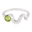 Peridot Solitaire Turkish 925 Sterling Silver Green Gems Whisper thin Feminine Ring Jewellery