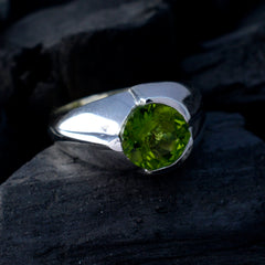 Peridot Solitaire Moroccan Sterling Silver Green Gems Eye catching Contemporary Ring Jewellery