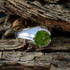 Peridot Solitaire Moroccan Sterling Silver Green Gems Eye catching Contemporary Ring Jewellery