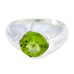 Peridot Solitaire Moroccan Sterling Silver Green Gems Eye catching Contemporary Ring Jewellery