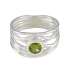 Peridot Solitaire Spanish 925 Silver Green Gemstone Eye catching Rope Wire Band Jewellery