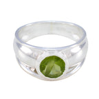 Peridot Solitaire Egyptian Silver Green Gemstone Classic Glamorous Ring Jewelry