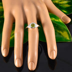 Peridot Solitaire African 925 Sterling Silver Green Gems Featherlight Trendy Ring Jewellery