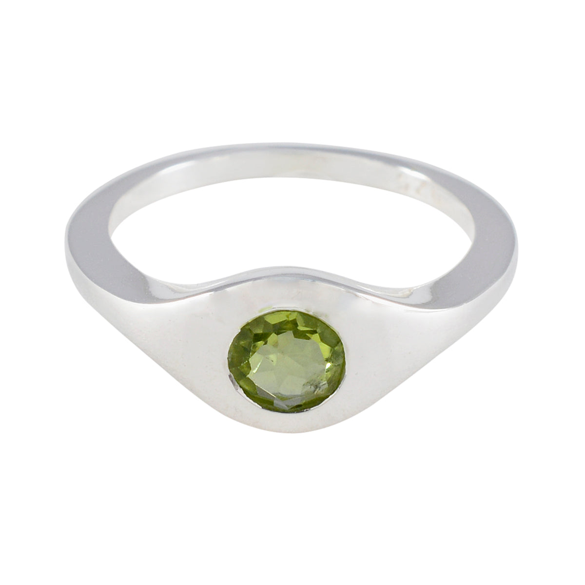 Peridot Solitaire African 925 Sterling Silver Green Gems Featherlight Trendy Ring Jewellery Image principale du produit