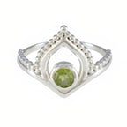 Peridot Solitaire Korean 925 Silver Green Gemstones Whisper thin Modern Ring Jewellery