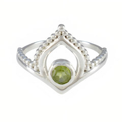 Peridot Solitaire Korean 925 Silver Green Gemstones Whisper thin Modern Ring Jewellery