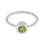 Peridot Solitaire American 92.5 Silver Green Gemstone Delicate Sophisticated Ring Jewelry