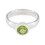 Peridot Solitaire German Silver Green Gems Tiny Fairytale Ring Jewelry