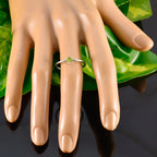 Peridot Solitaire Japanese Silver Green Gemstone Minimalist Modern Ring Jewellery