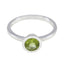 Peridot Solitaire Korean Silver Green Gemstone Dainty Trendy Ring Jewellery