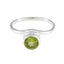 Peridot Solitaire Japanese 925 Sterling Silver Green Gemstone Delicate Contemporary Ring Jewelry