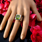 Peridot Solitaire African 925 Silver Green Gemstones Essential  Armor Ring Jewelry