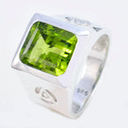 Peridot Solitaire African 925 Silver Green Gemstones Essential  Armor Ring Jewelry