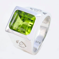 Peridot Solitaire African 925 Silver Green Gemstones Essential  Armor Ring Jewelry