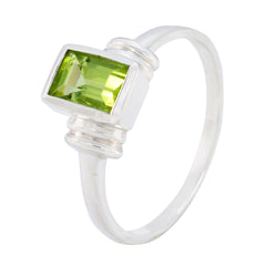 Peridot Solitaire Japanese Sterling Silver Green Gems Whisper thin Glamorous Ring Jewellery
