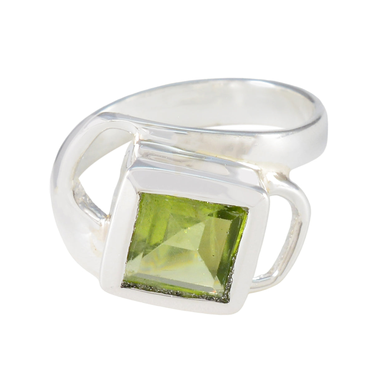 Peridot Solitaire Indian 925 Silver Green Gemstones Minimal Boho Ring Jewelry