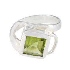 Peridot Solitaire Indian 925 Silver Green Gemstones Minimal Boho Ring Jewelry