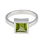 Peridot Solitaire German 925 Silver Green Gems Featherlight Luxurious Ring Jewellery