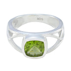 Peridot Solitaire Indian 92.5 Silver Green Gems Tiny Feminine Ring Jewellery
