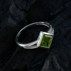 Peridot Solitaire American 925 Sterling Silver Green Gems Dainty Artisan Ring Jewellery