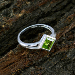 Peridot Solitaire American 925 Sterling Silver Green Gems Dainty Artisan Ring Jewellery