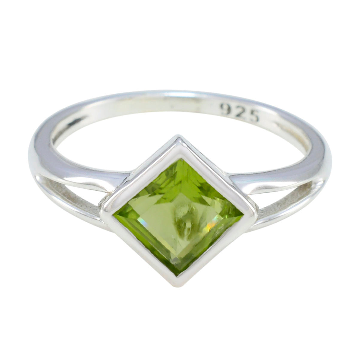 Peridot Solitaire American 925 Sterling Silver Green Gems Dainty Artisan Ring Jewellery
