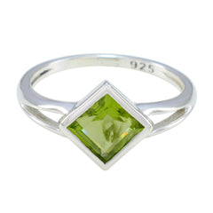 Peridot Solitaire American 925 Sterling Silver Green Gems Dainty Artisan Ring Jewellery