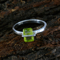 Peridot Solitaire Turkish 925 Silver Green Gemstone Dainty Romantic Ring Jewellery