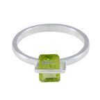 Peridot Solitaire Turkish 925 Silver Green Gemstone Dainty Romantic Ring Jewellery