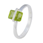 Peridot Solitaire Turkish 925 Silver Green Gemstone Dainty Romantic Ring Jewellery