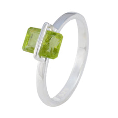 Peridot Solitaire Turkish 925 Silver Green Gemstone Dainty Romantic Ring Jewellery