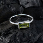 Peridot Solitaire Turkish 92.5 Silver Green Gemstone Delicate Fairytale Ring Jewelry