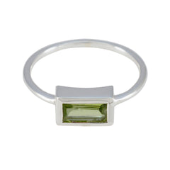 Peridot Solitaire Turkish 92.5 Silver Green Gemstone Delicate Fairytale Ring Jewelry