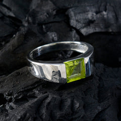 Peridot Solitaire Moroccan 925 Silver Green Gems Tiny Modern Ring Jewelry