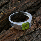 Peridot Solitaire Moroccan 925 Silver Green Gems Tiny Modern Ring Jewelry