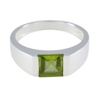 Peridot Solitaire Moroccan 925 Silver Green Gems Tiny Modern Ring Jewelry
